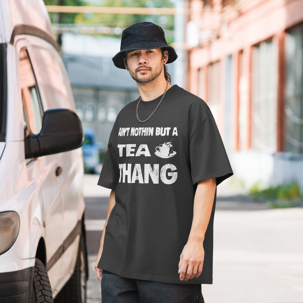 Ain't Nothin' But a Tea Thang Oversized Faded T-Shirt - Popstar Panda