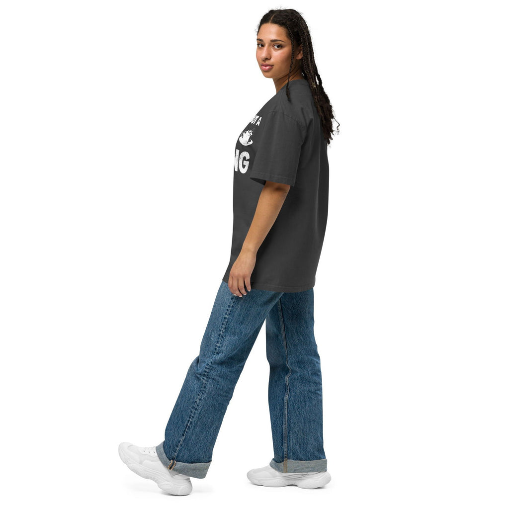 Ain't Nothin' But a Tea Thang Oversized Faded T-Shirt - Popstar Panda