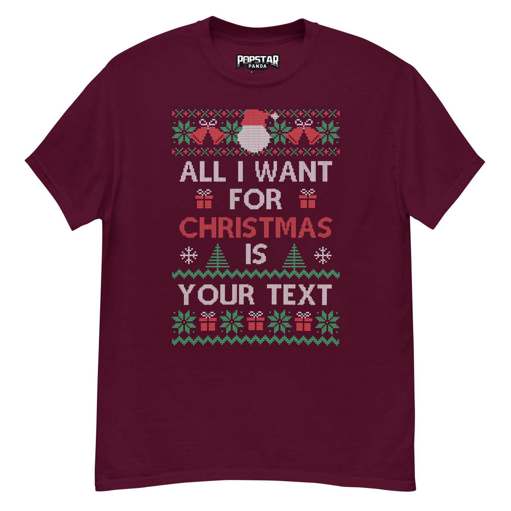 All I Want For Christmas Unisex T-Shirt - Popstar Panda