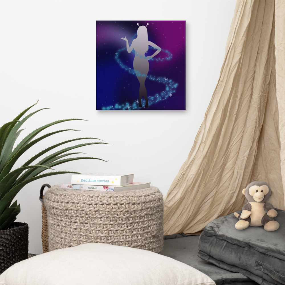 Cosmic Girl Canvas - Popstar Panda