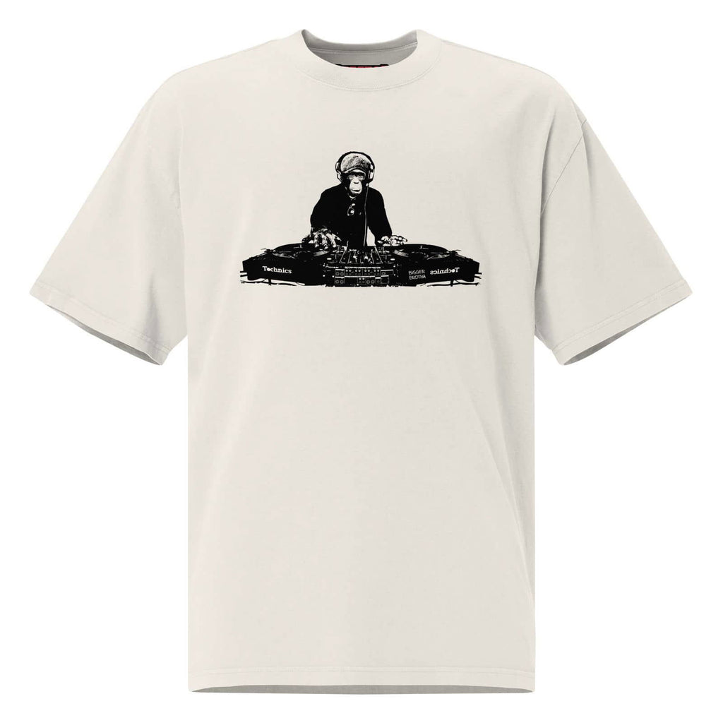 DJ Monkey Oversized Faded T-Shirt - Popstar Panda