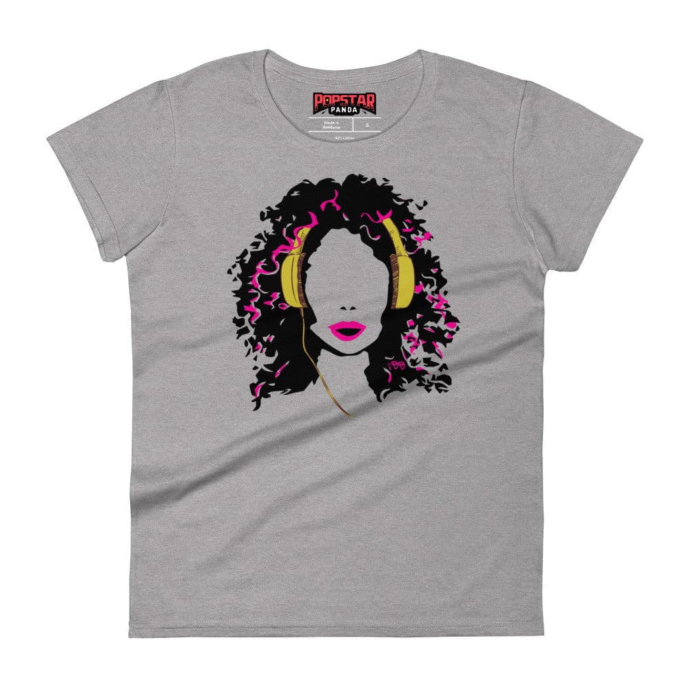 DJ iCON by iBB Women's Short Sleeve T-Shirt - Popstar Panda - 