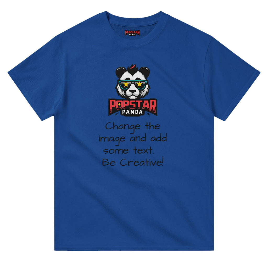 Design Your Own T-Shirt  (Change Image + Text) - Heavyweight Crewneck T-Shirt - Popstar Panda