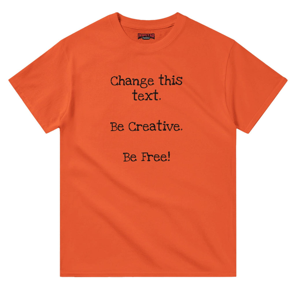 Design Your Own T-Shirt  (Change Text) - Heavyweight Crewneck T-Shirt - Popstar Panda