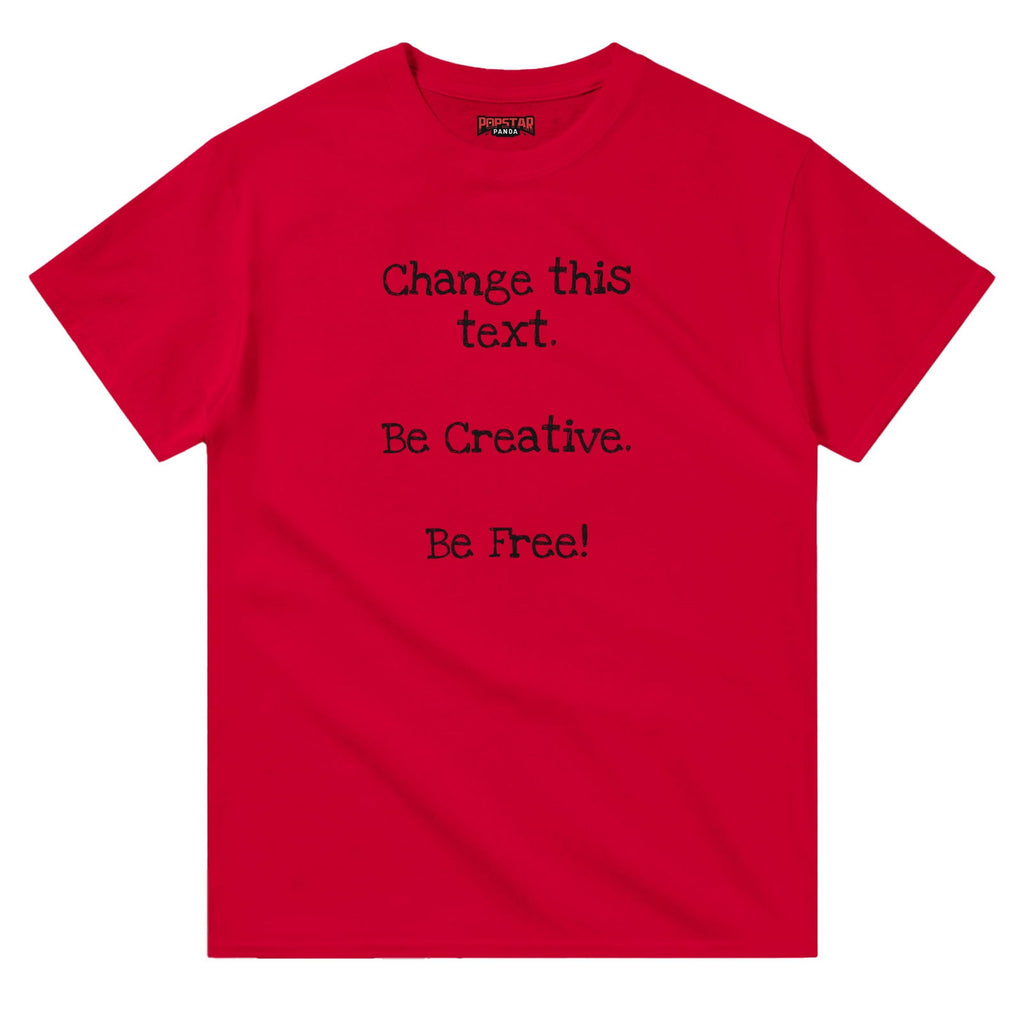 Design Your Own T-Shirt  (Change Text) - Heavyweight Crewneck T-Shirt - Popstar Panda