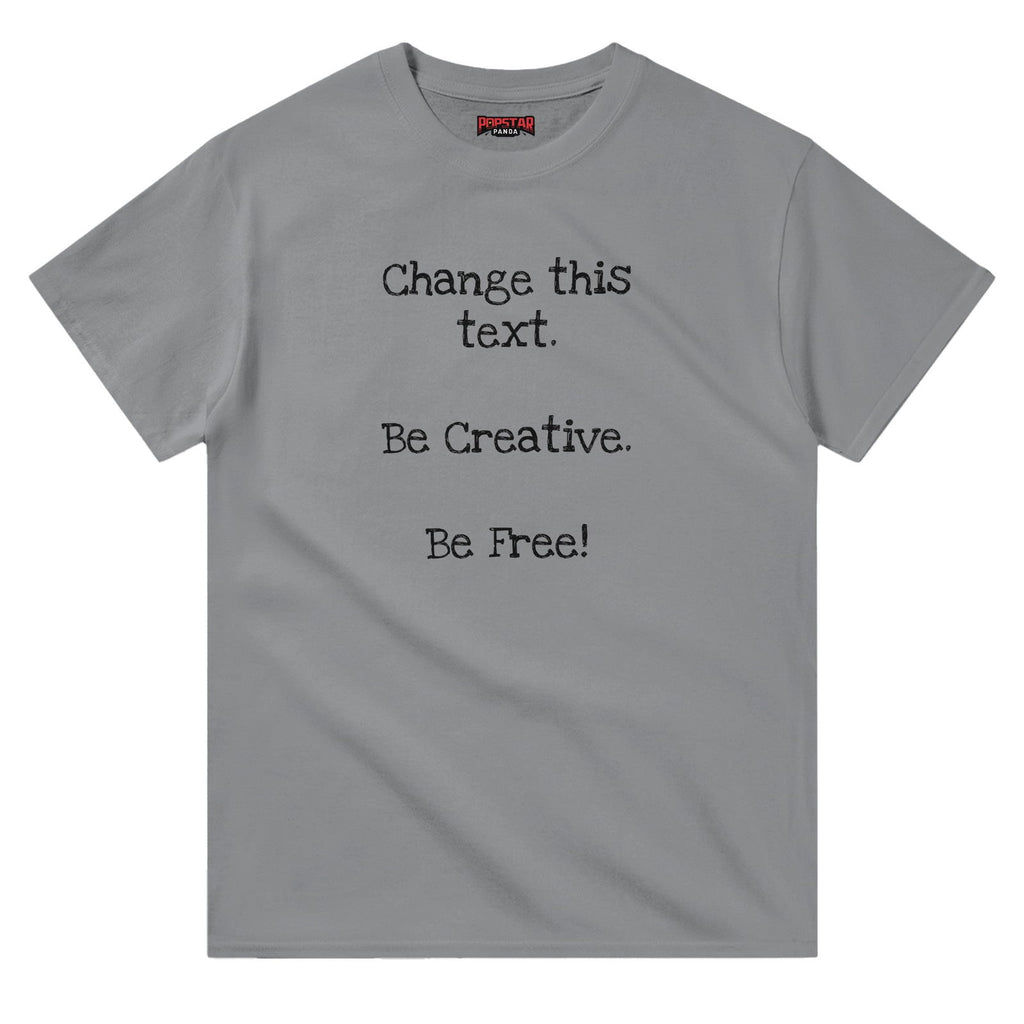Design Your Own T-Shirt  (Change Text) - Heavyweight Crewneck T-Shirt - Popstar Panda