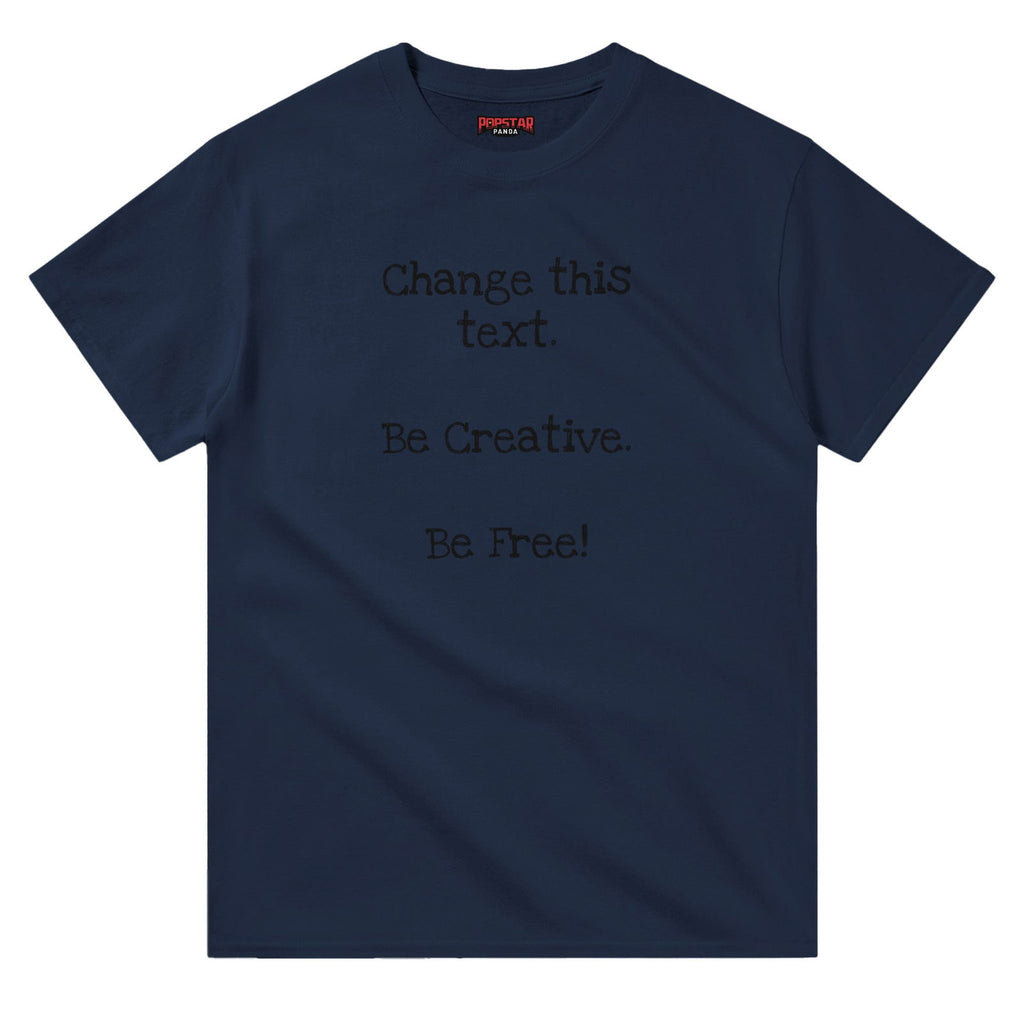 Design Your Own T-Shirt  (Change Text) - Heavyweight Crewneck T-Shirt - Popstar Panda