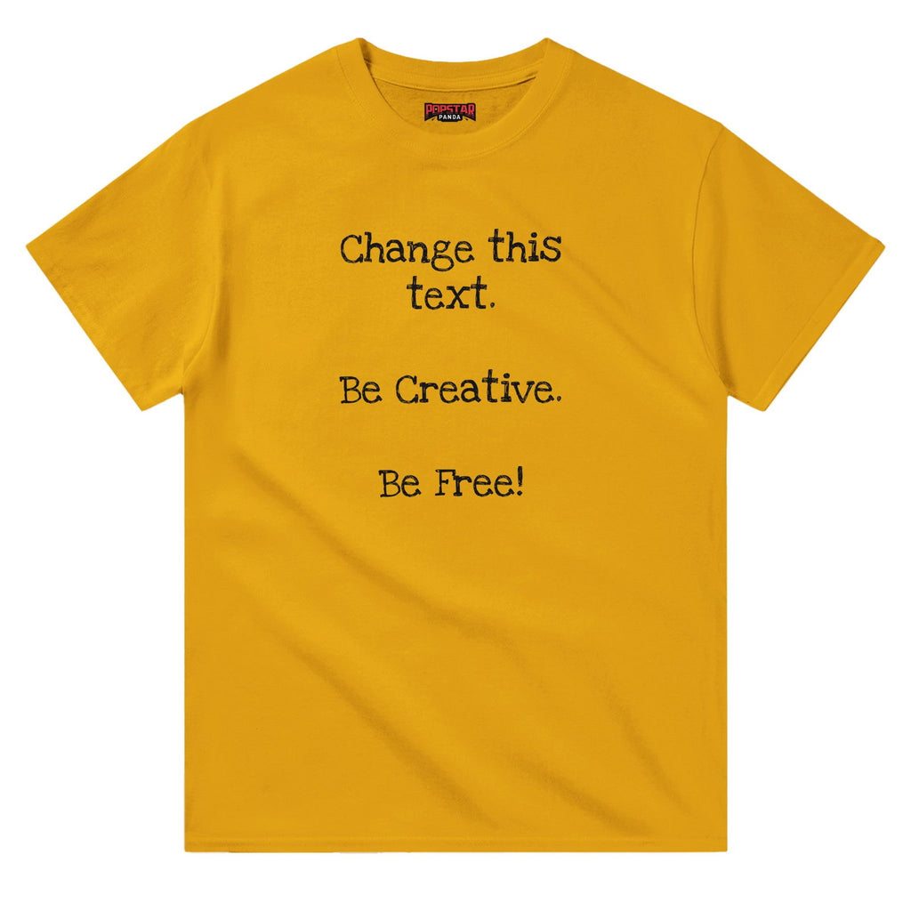 Design Your Own T-Shirt  (Change Text) - Heavyweight Crewneck T-Shirt - Popstar Panda
