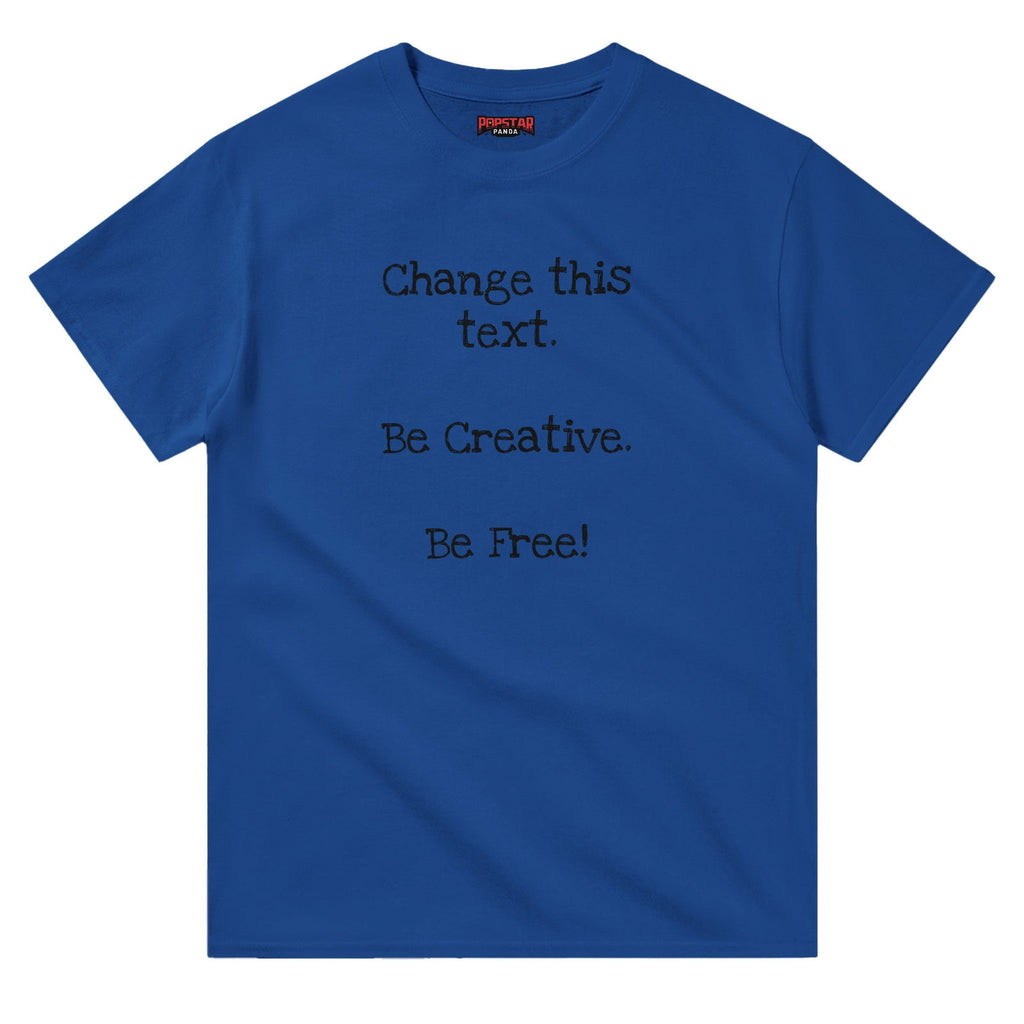 Design Your Own T-Shirt  (Change Text) - Heavyweight Crewneck T-Shirt - Popstar Panda