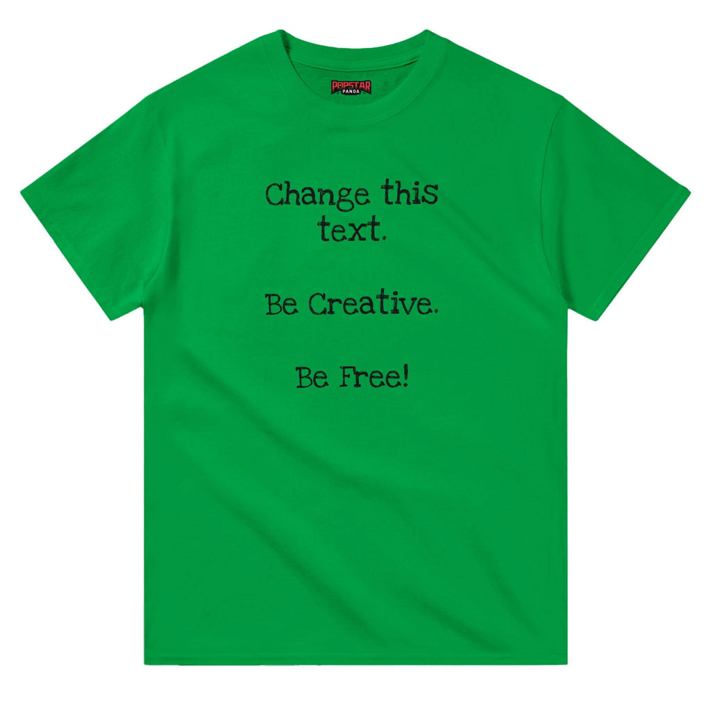 Design Your Own T-Shirt  (Change Text) - Heavyweight Crewneck T-Shirt - Popstar Panda