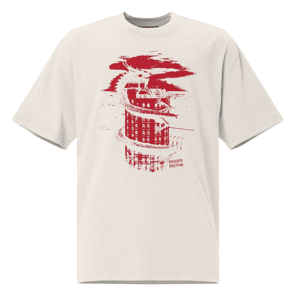 Dragon Temple Oversized Faded T-Shirt - Popstar Panda