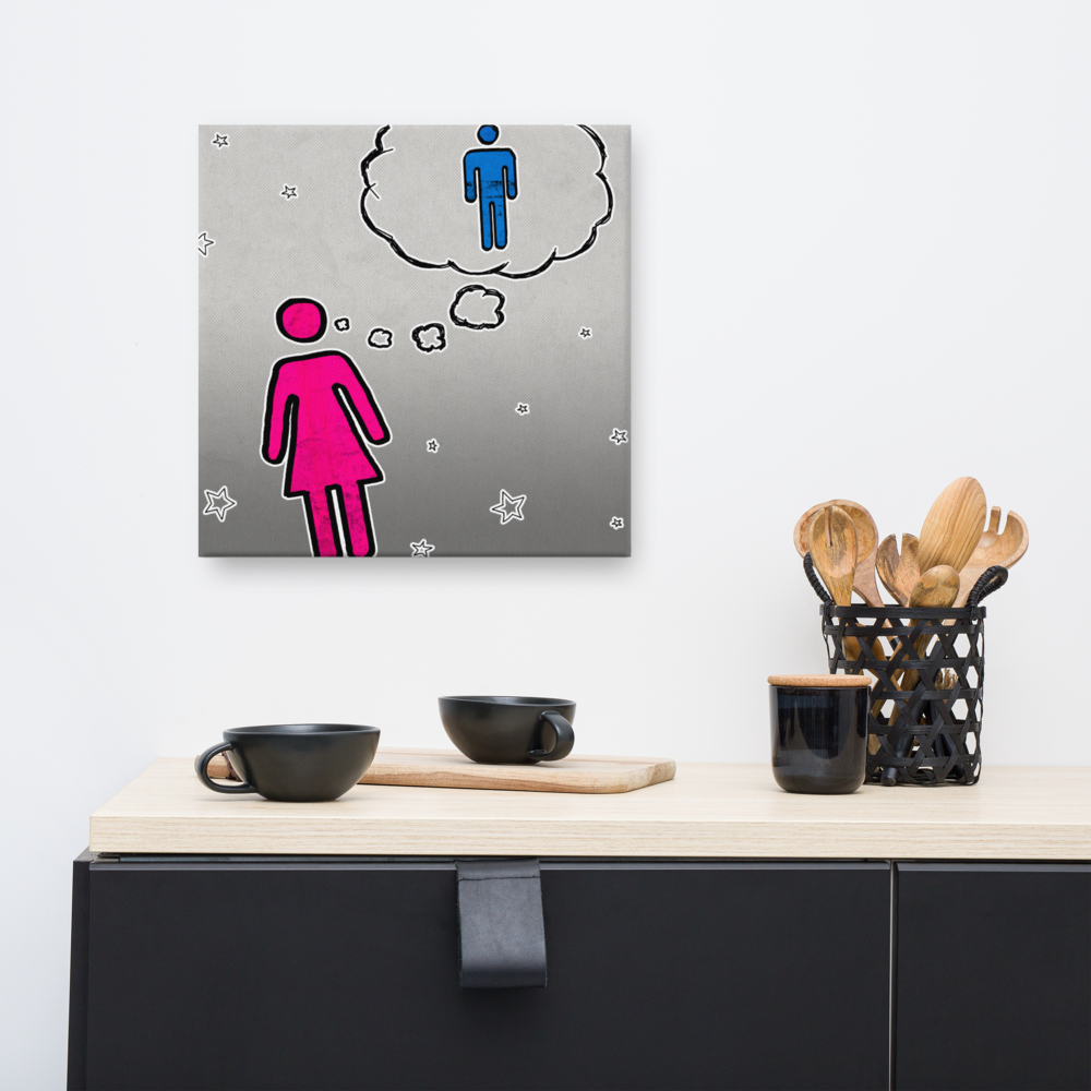 If I Was a Boy Canvas - Popstar Panda
