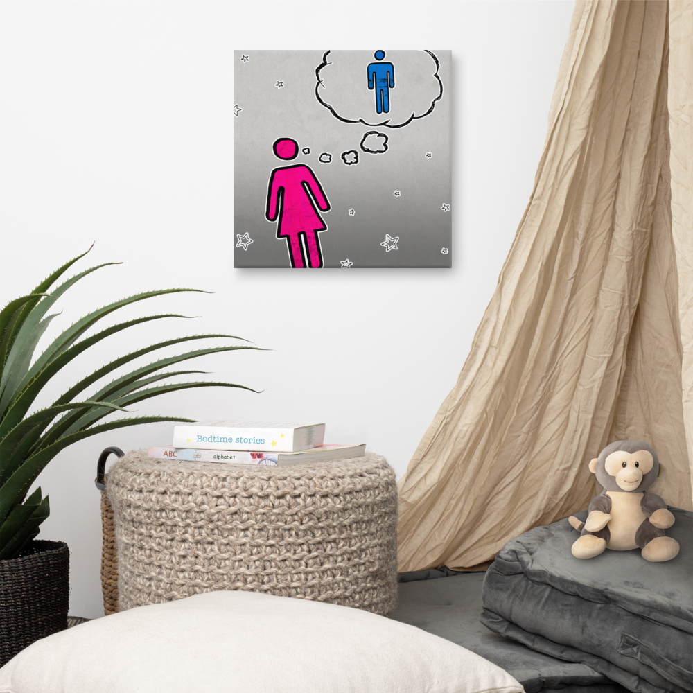 If I Was a Boy Canvas - Popstar Panda