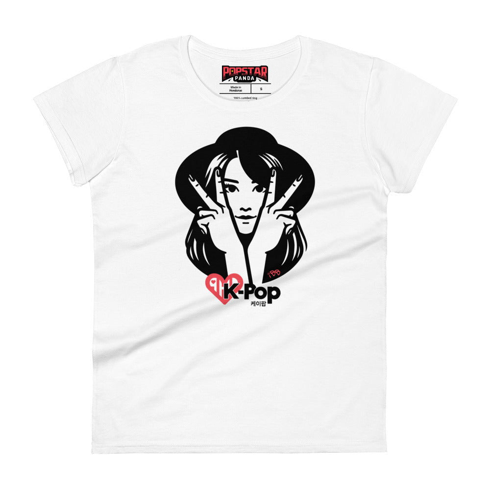 K-Pop Idol iCon Women's Short Sleeve T-Shirt - Popstar Panda - 