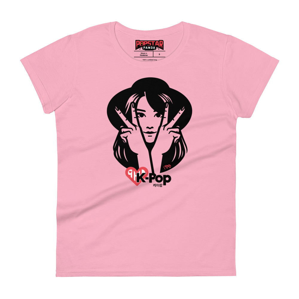 K-Pop Idol iCon Women's Short Sleeve T-Shirt - Popstar Panda - 