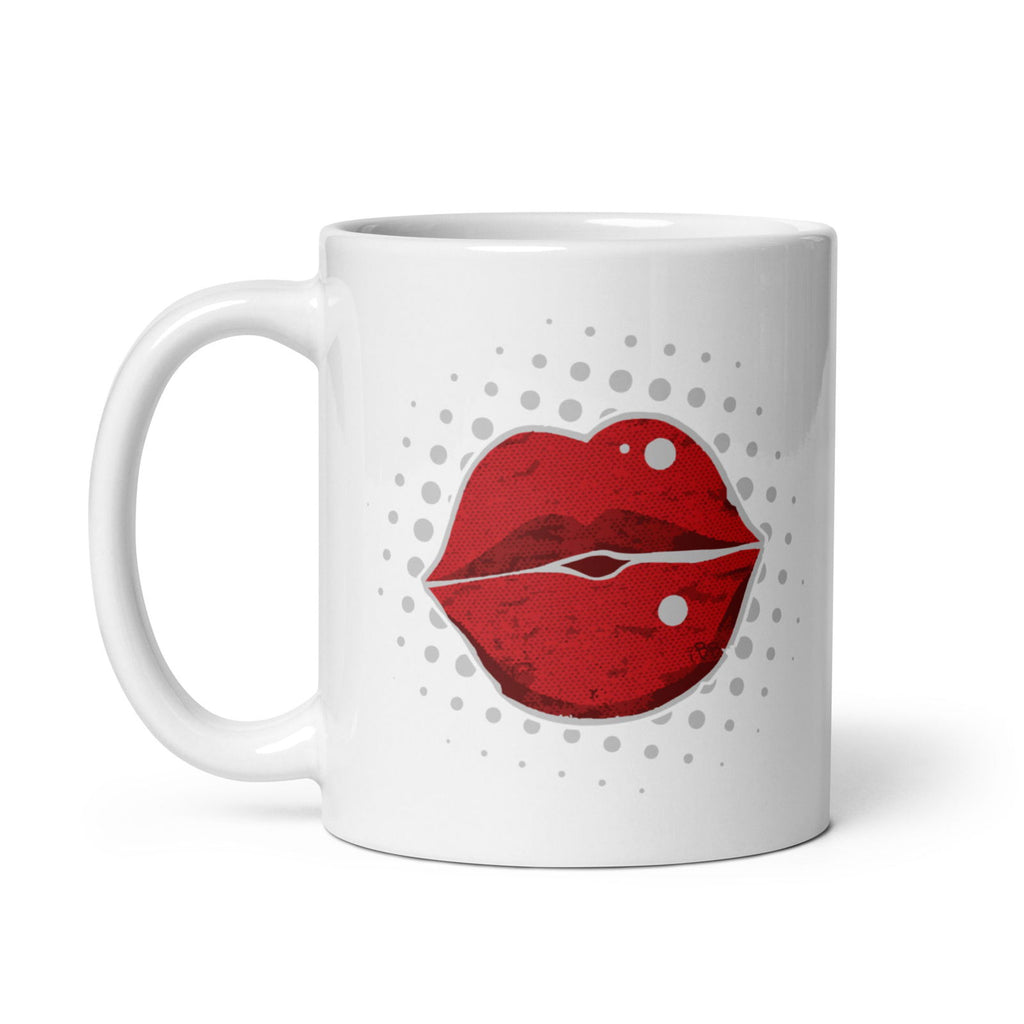 Lips iCON White Glossy Mug - Popstar Panda - 
