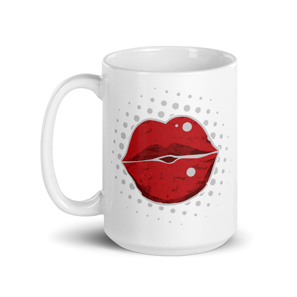 Lips iCON White Glossy Mug - Popstar Panda - 