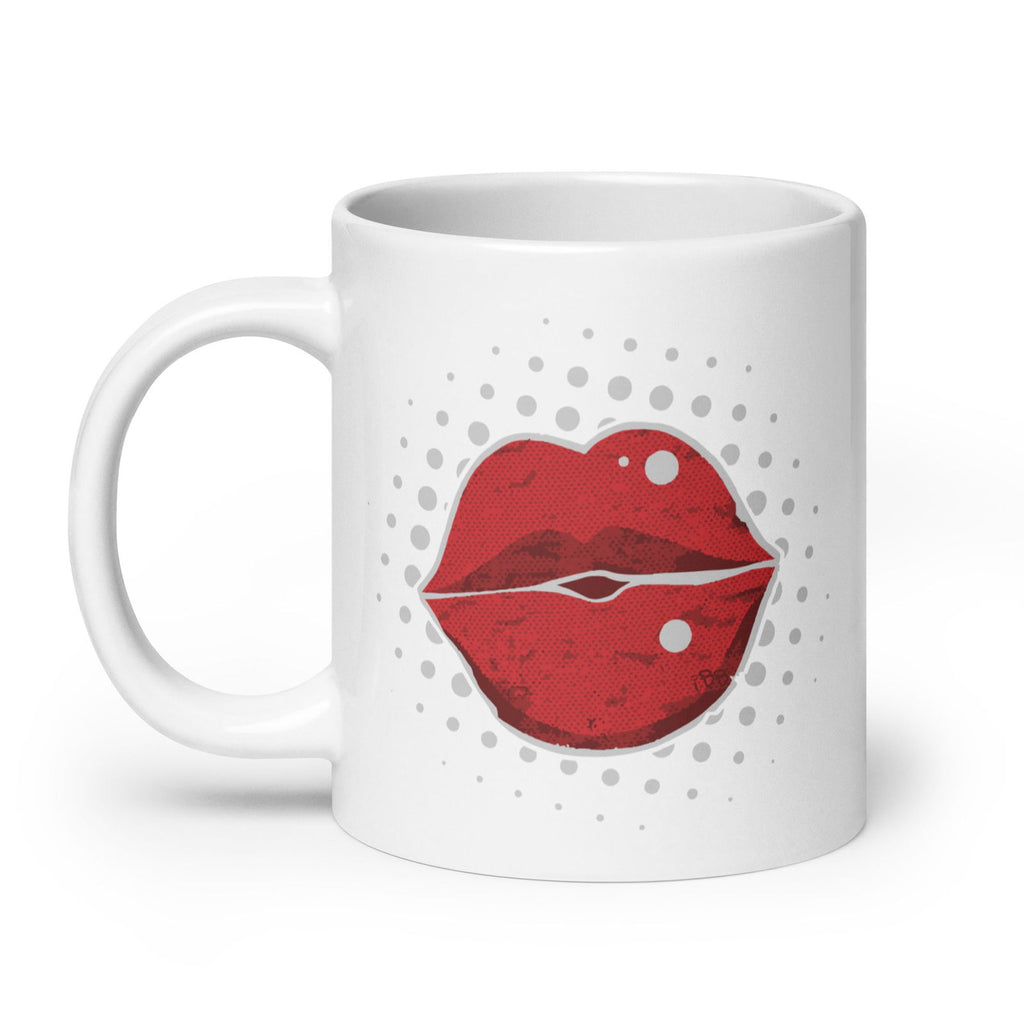 Lips iCON White Glossy Mug - Popstar Panda - 