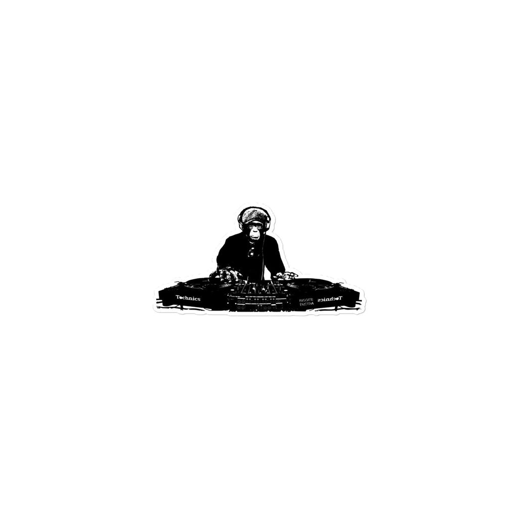 Monkey DJ Bubble Free Stickers - Popstar Panda - 