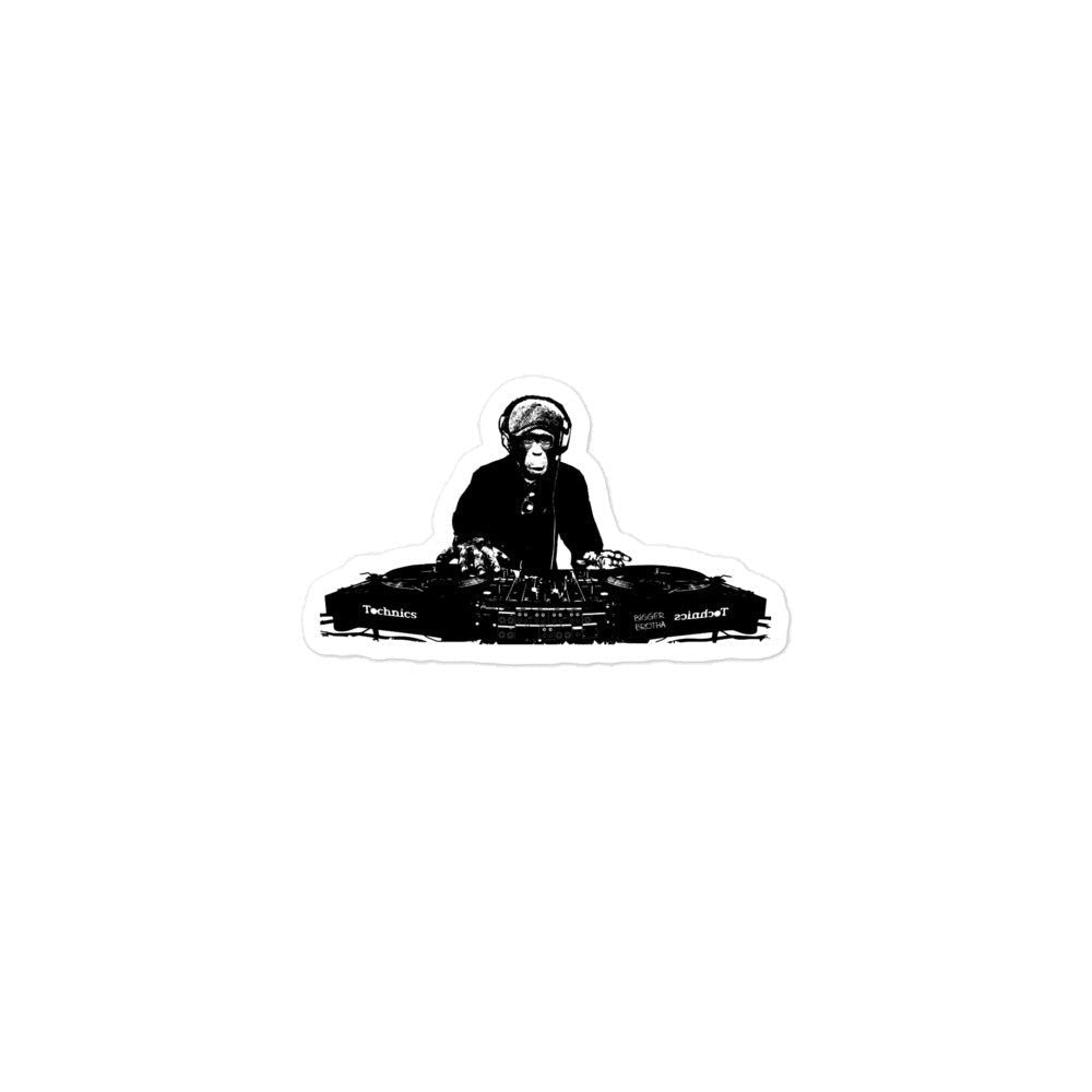 Monkey DJ Bubble Free Stickers - Popstar Panda - 