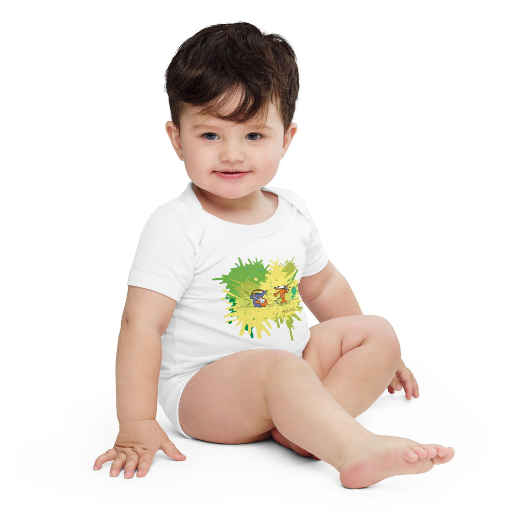 Nico & Fossy Baby Short Sleeve One Piece - Popstar Panda