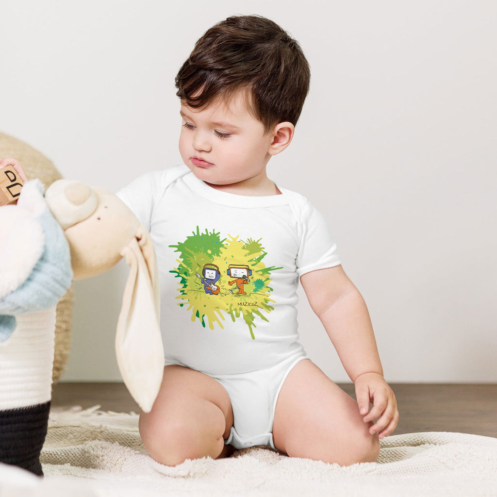 Nico & Fossy Baby Short Sleeve One Piece - Popstar Panda
