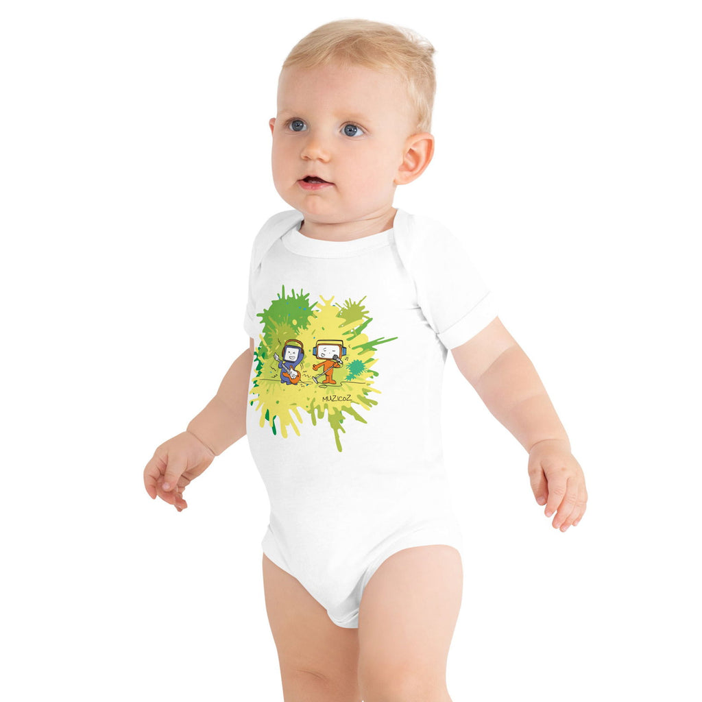 Nico & Fossy Baby Short Sleeve One Piece - Popstar Panda
