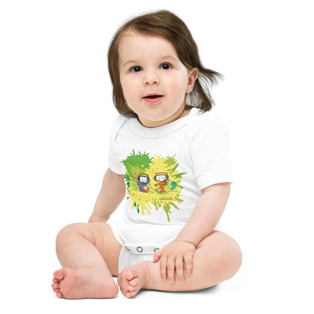 Nico & Fossy Baby Short Sleeve One Piece - Popstar Panda