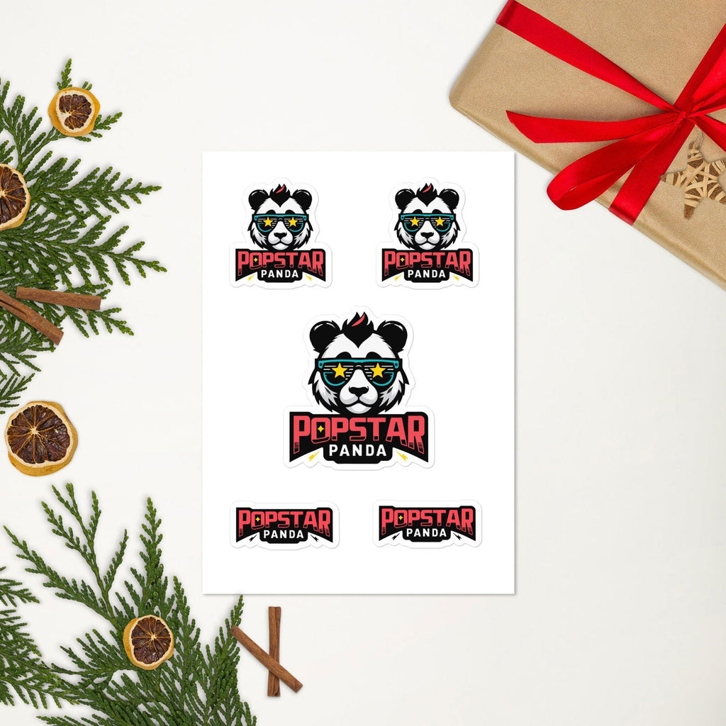 Popstar Panda Logo Sticker Sheet - Popstar Panda