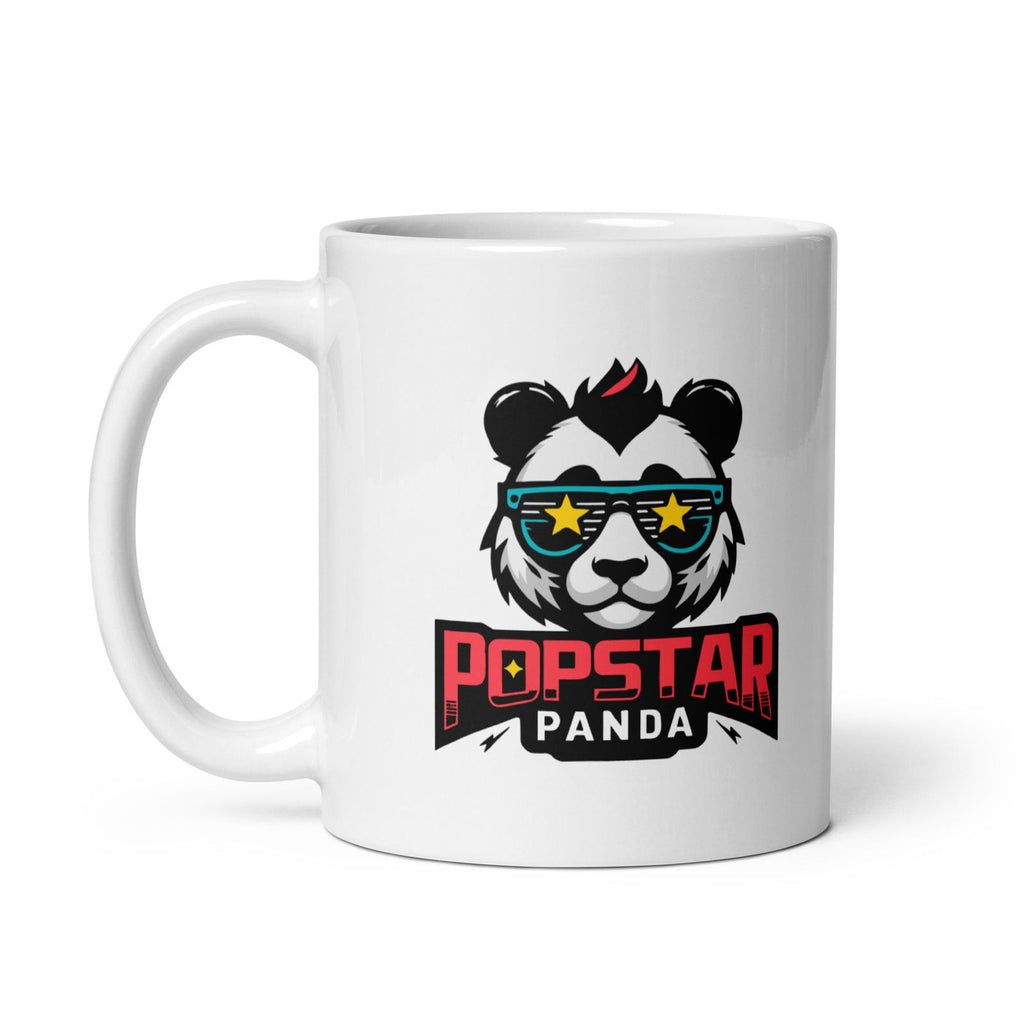 Popstar Panda Logo White glossy mug - Popstar Panda - 
