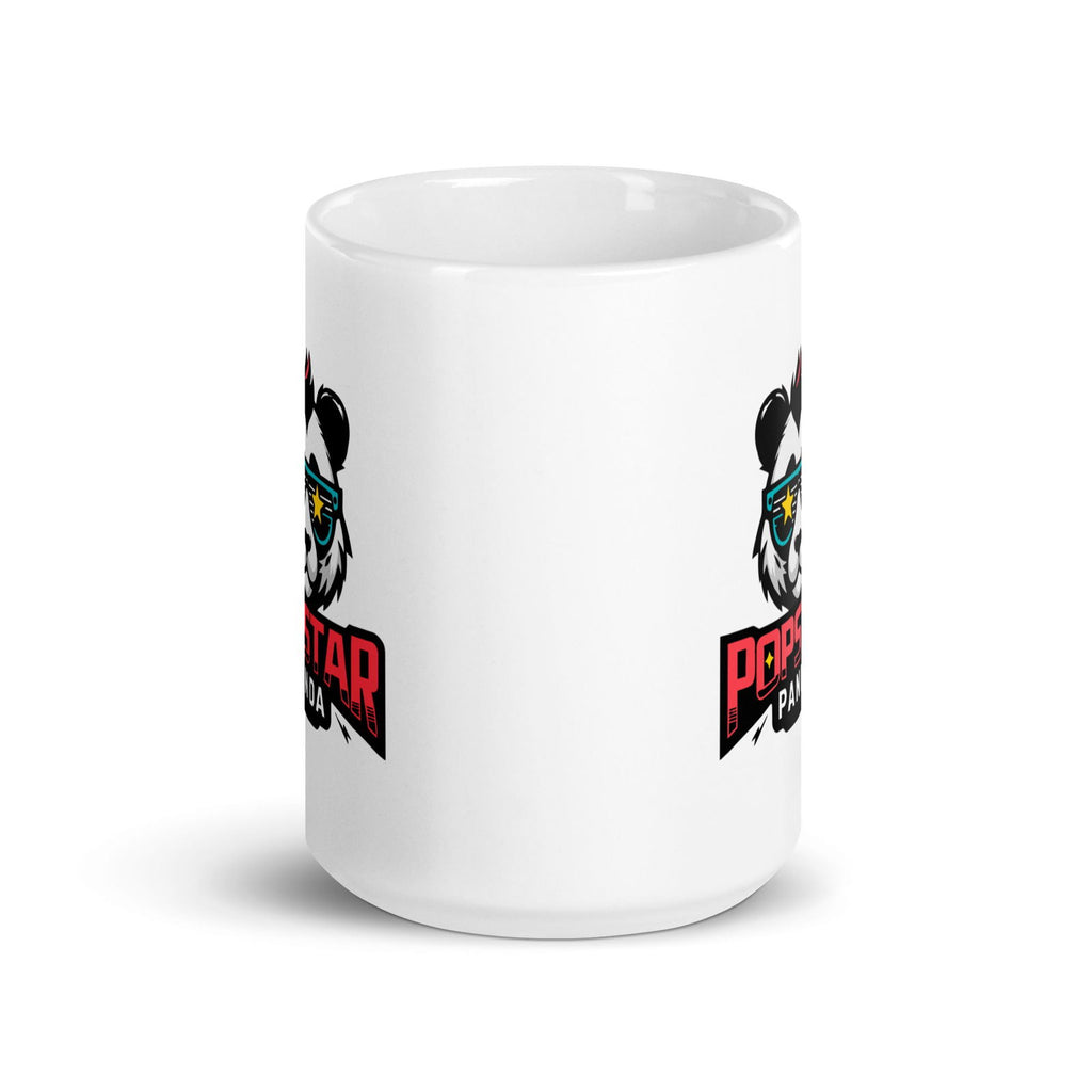 Popstar Panda Logo White glossy mug - Popstar Panda - 