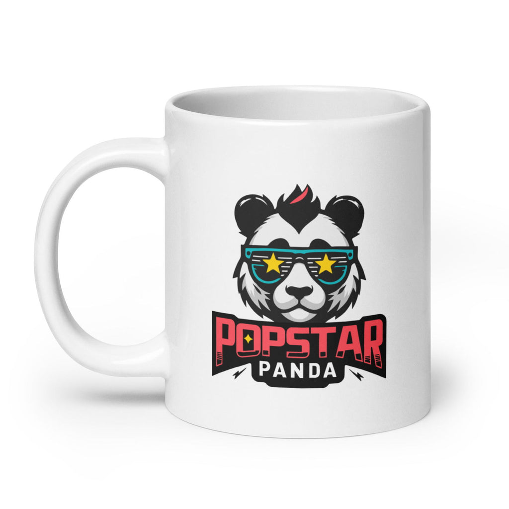 Popstar Panda Logo White glossy mug - Popstar Panda - 
