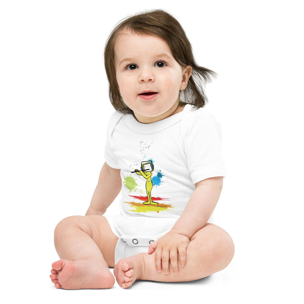 Rico (Muzicoz) Baby Short Sleeve One Piece - Popstar Panda