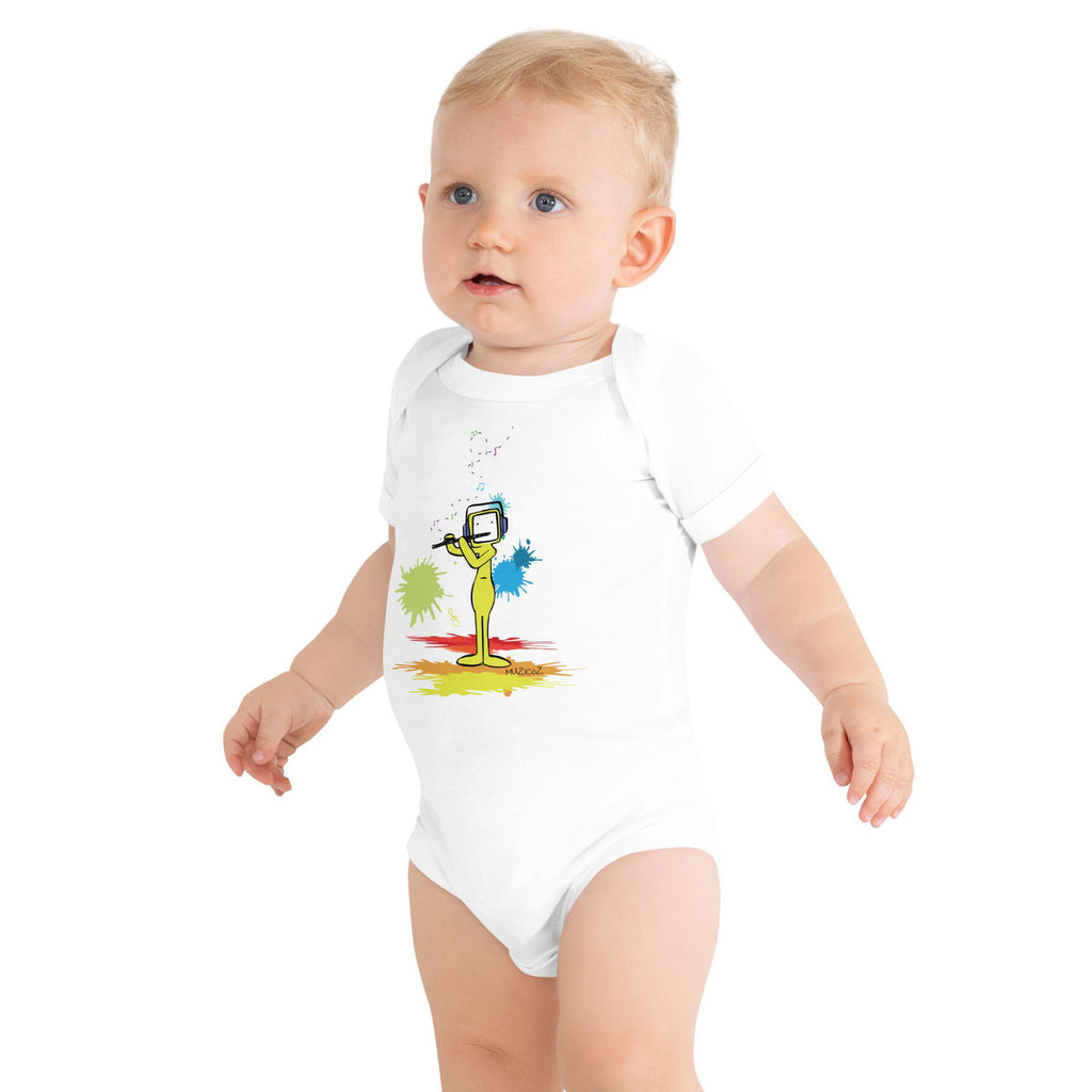 Rico (Muzicoz) Baby Short Sleeve One Piece - Popstar Panda