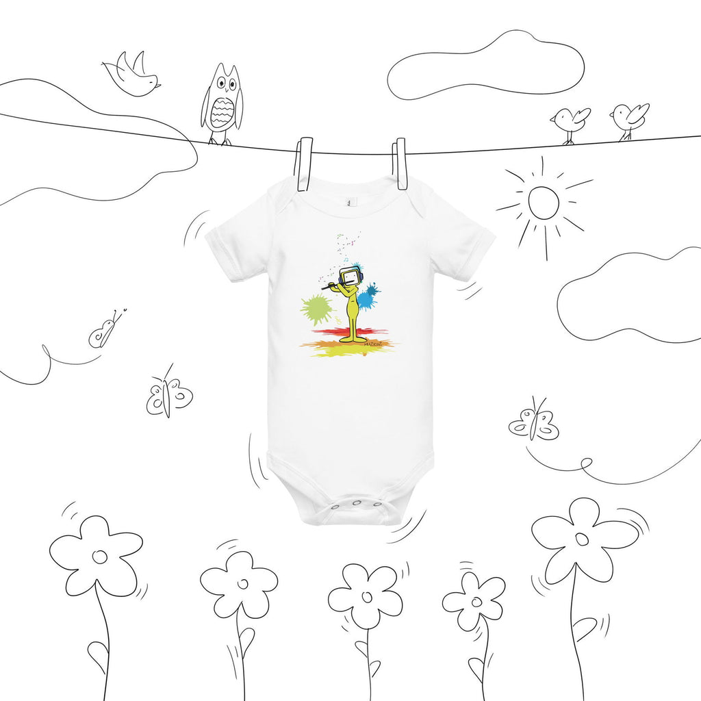 Rico (Muzicoz) Baby Short Sleeve One Piece - Popstar Panda
