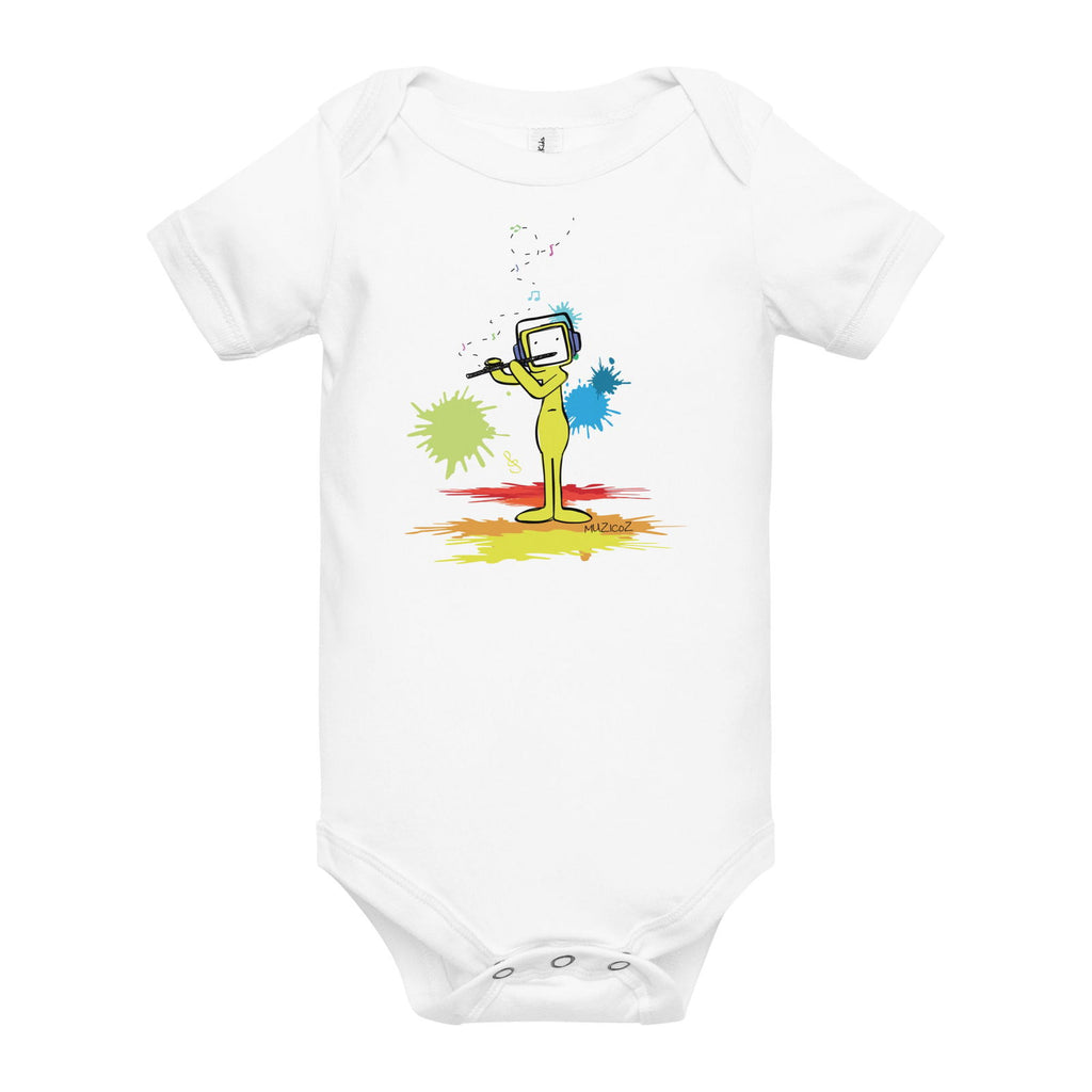 Rico (Muzicoz) Baby Short Sleeve One Piece - Popstar Panda