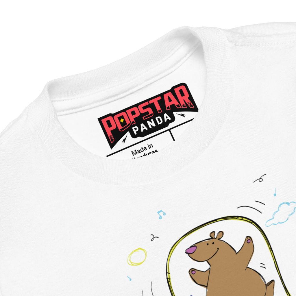 Skipping Bear (Muzicoz) Toddler Short Sleeve Tee - Popstar Panda