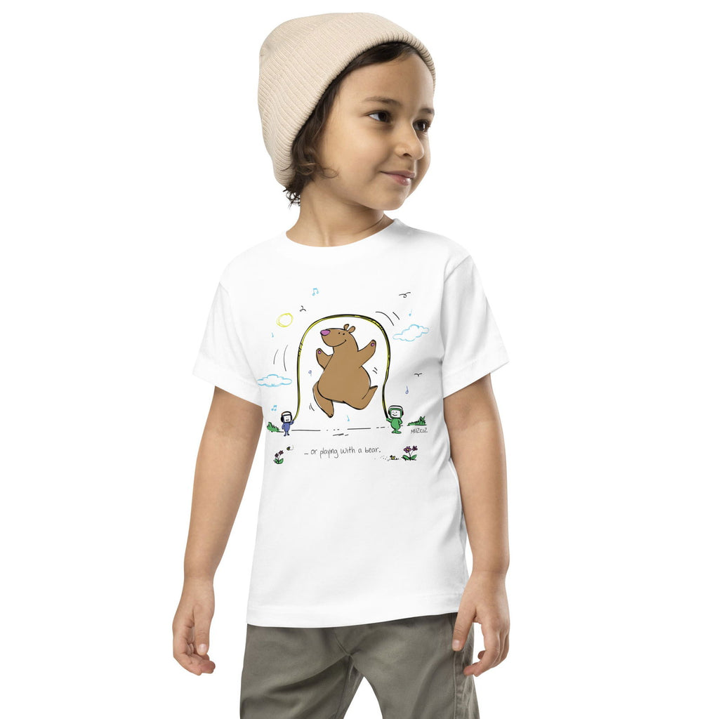 Skipping Bear (Muzicoz) Toddler Short Sleeve Tee - Popstar Panda