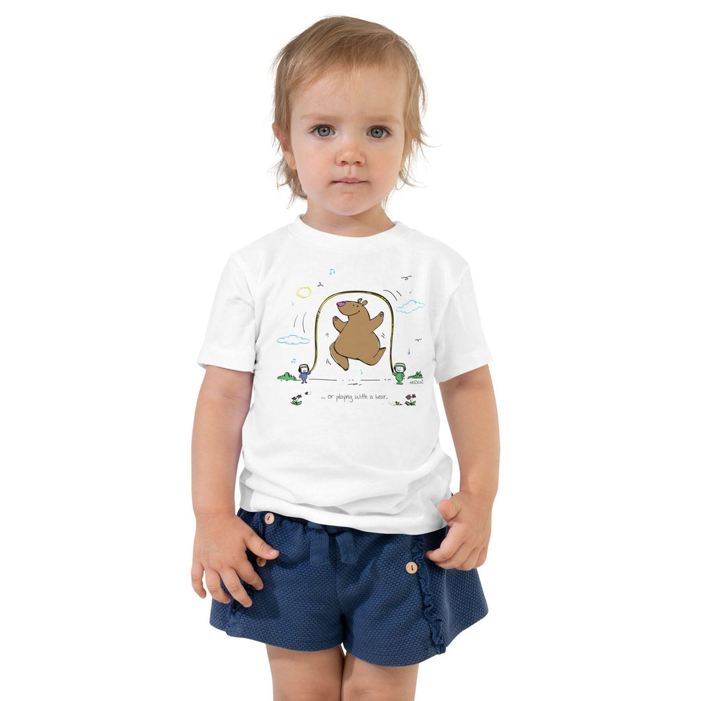 Skipping Bear (Muzicoz) Toddler Short Sleeve Tee - Popstar Panda