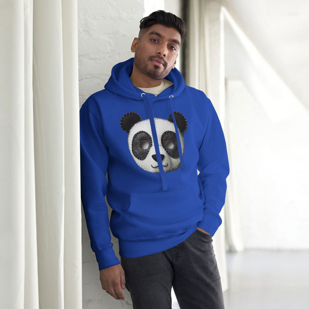 Stitched Panda Face Unisex Hoodie - Popstar Panda