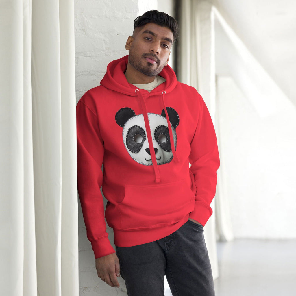 Stitched Panda Face Unisex Hoodie - Popstar Panda