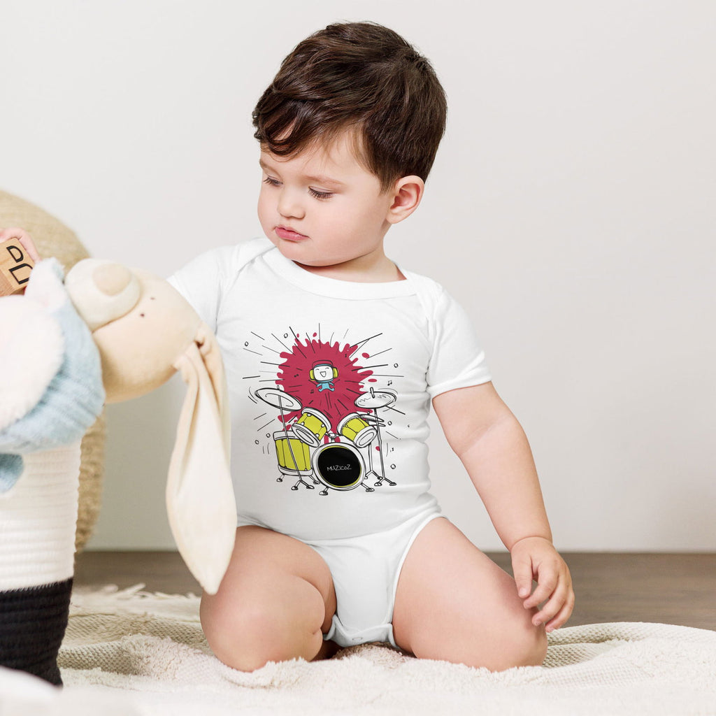 Tico (Muzicoz) Baby Short Sleeve One Piece - Popstar Panda