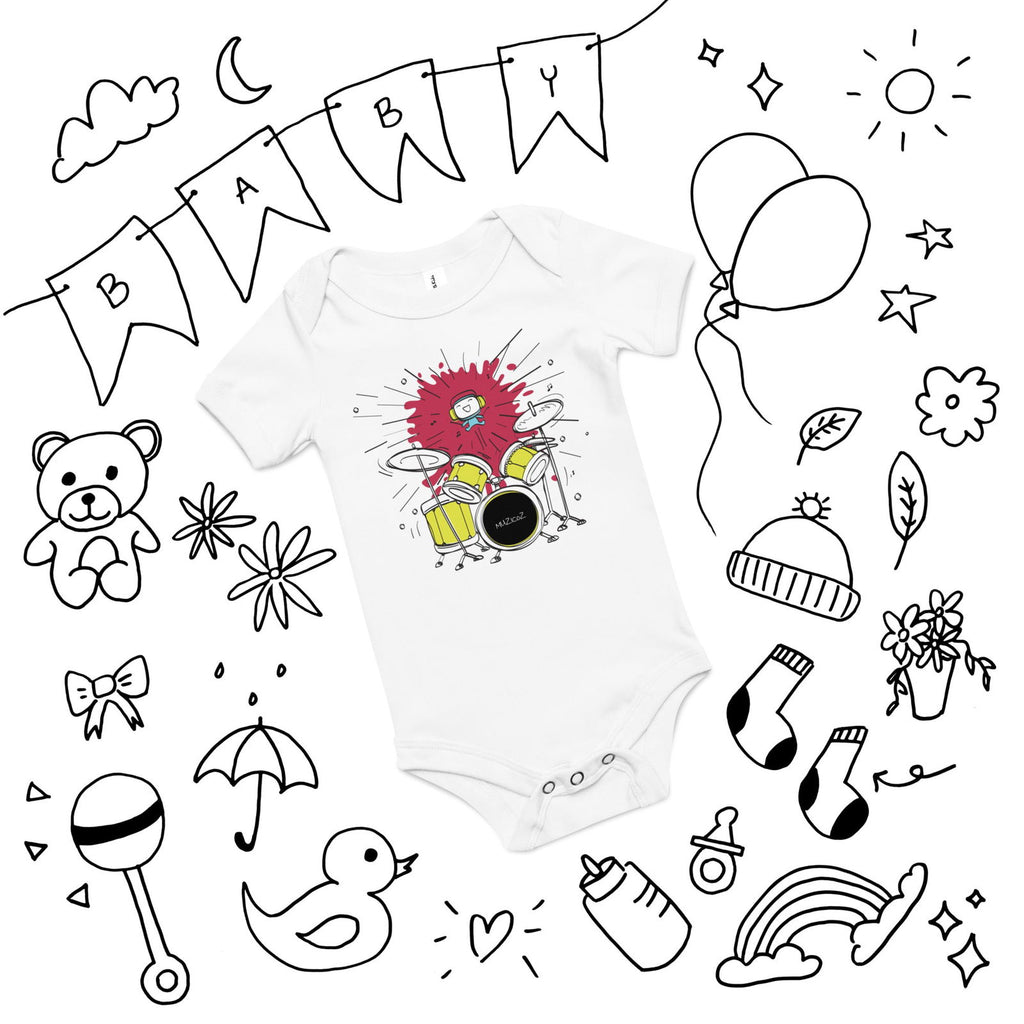 Tico (Muzicoz) Baby Short Sleeve One Piece - Popstar Panda