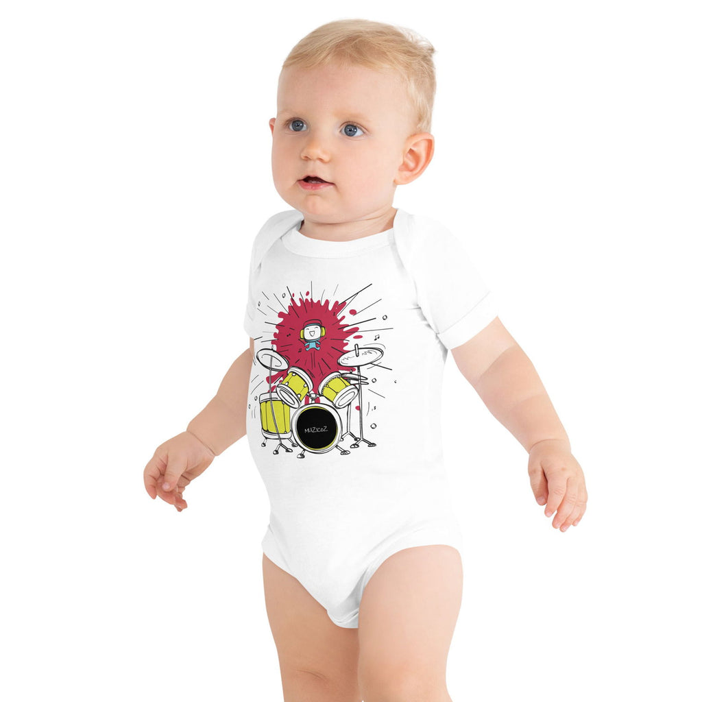 Tico (Muzicoz) Baby Short Sleeve One Piece - Popstar Panda