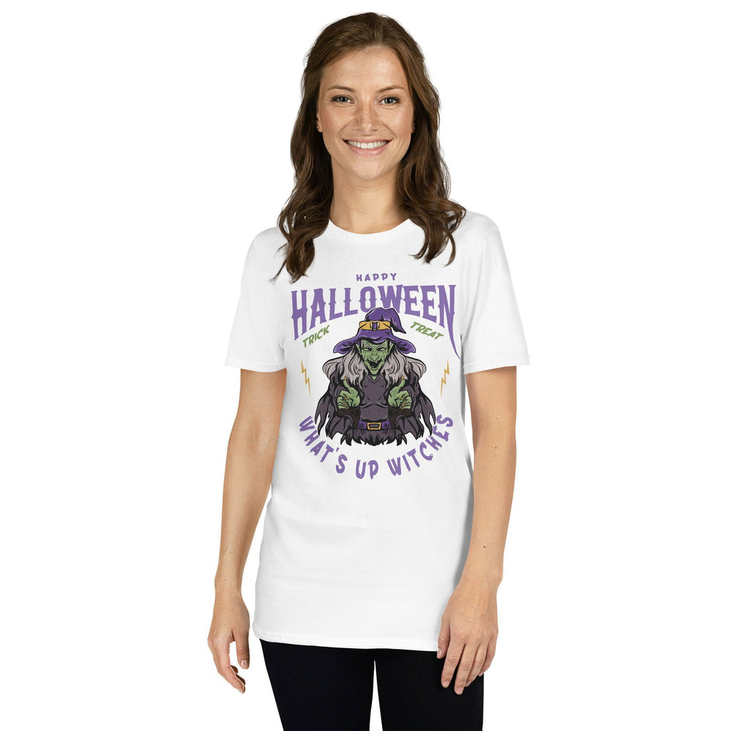 What's Up Witches Happy Halloween Short-Sleeve Unisex T-Shirt - Popstar Panda