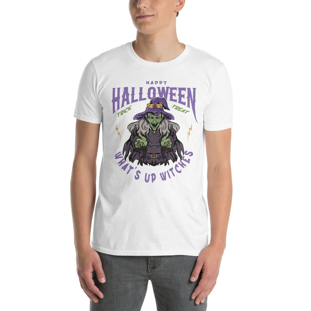 What's Up Witches Happy Halloween Short-Sleeve Unisex T-Shirt - Popstar Panda