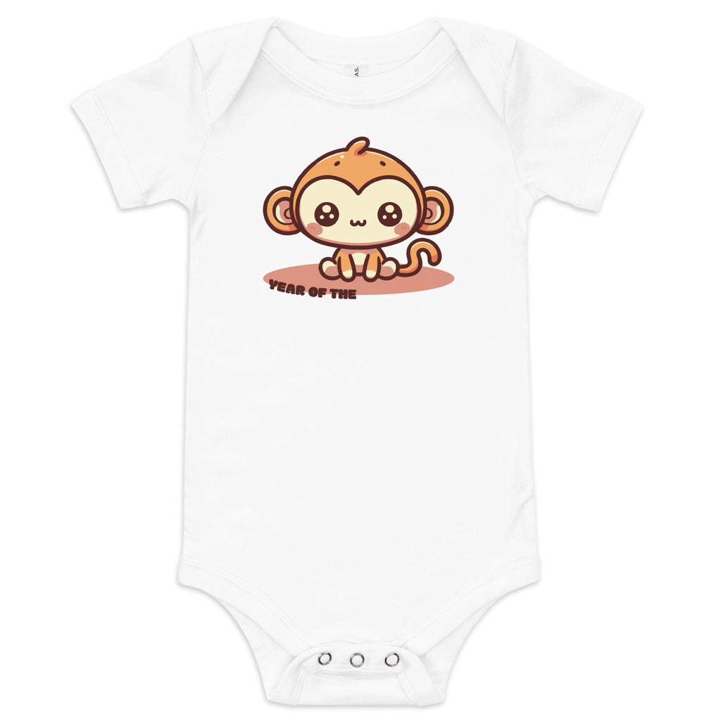 Year of the Monkey Baby short sleeve one piece - Popstar Panda - 