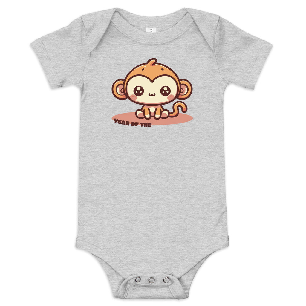 Year of the Monkey Baby short sleeve one piece - Popstar Panda - 