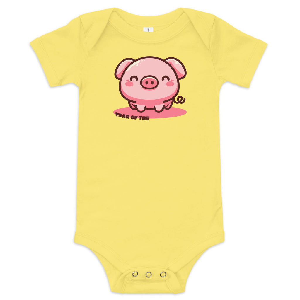 Year of the Pig Baby short sleeve one piece - Popstar Panda