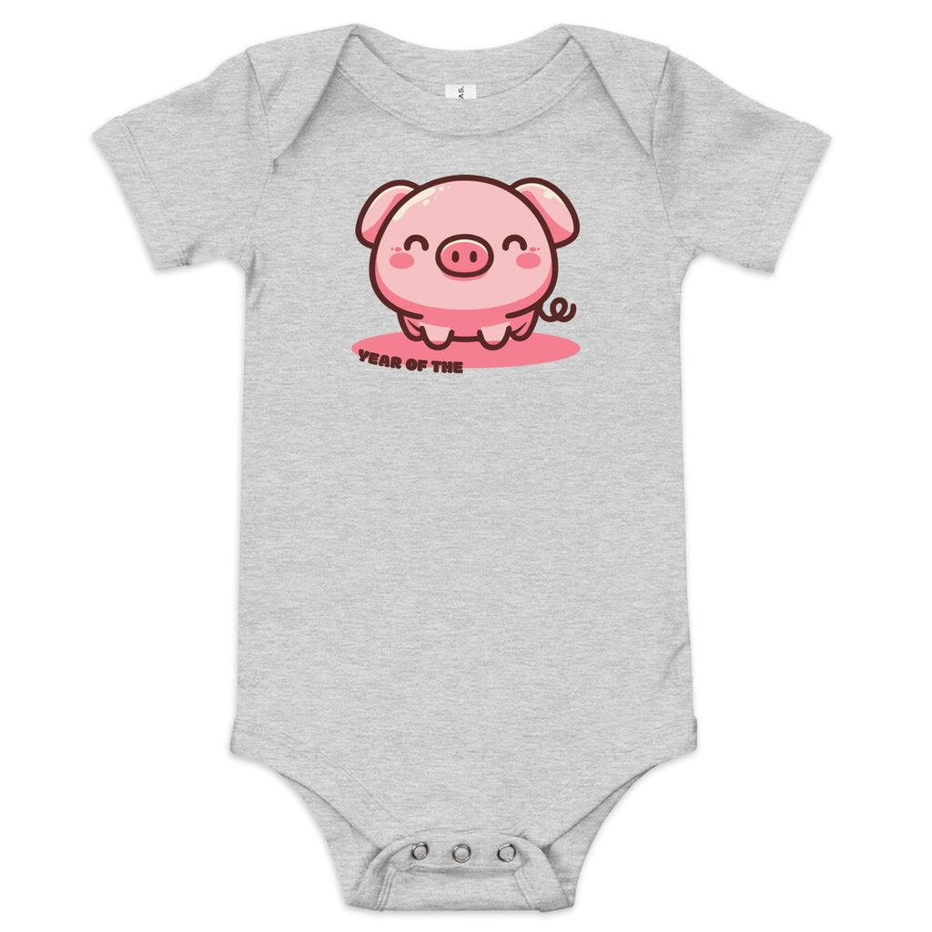 Year of the Pig Baby short sleeve one piece - Popstar Panda - 